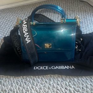💯% AUTHENTIC DOLCE & GABBANA PVC see-through Sicily bag with strap! Worn twice!